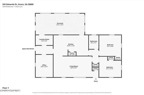 Floorplan - 255 Edwards Dr, Evans, GA 30809 photo 1 of 1