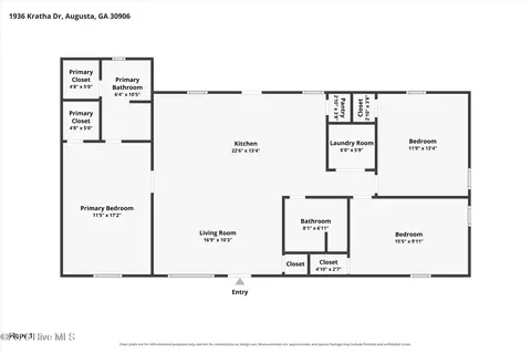 Floorplan - 1936 Kratha Dr, Augusta, GA 30906 photo 1 of 1