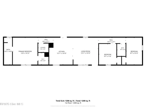 Floorplan - 135 Meadow Ln, Hamlet, NC 28345 photo 1 of 1