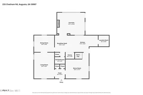 Floorplan - 233 Chatham Rd, Augusta, GA 30907 photo 2 of 3