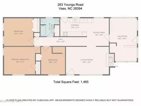 Floorplan - 263 Youngs Rd, Vass, NC 28394 photo 1 of 1