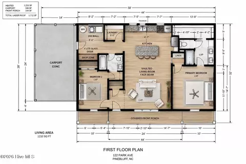 Floorplan - 122 Park Ave, Pinebluff, NC 28373 photo 2 of 2