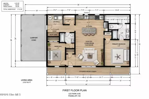 Floorplan - 122 Park Ave, Pinebluff, NC 28373 photo 1 of 2