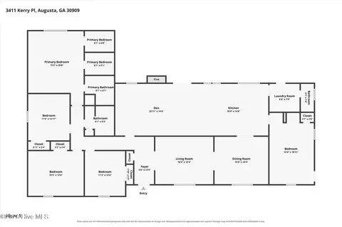 Floorplan - 3411 Kerry Pl, Augusta, GA 30909 photo 1 of 1