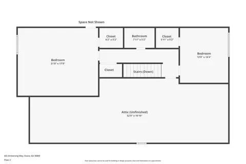 Floorplan - 422 Armstrong Way, Evans, GA 30809 photo 2 of 3
