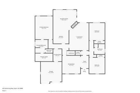 Floorplan - 422 Armstrong Way, Evans, GA 30809 photo 3 of 3
