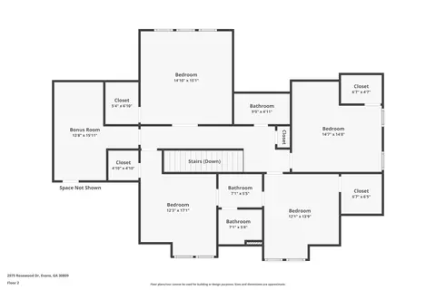 Floorplan - 2975 Rosewood Dr, Evans, GA 30809 photo 4 of 5