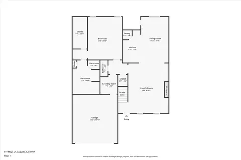 Floorplan - 810 Mayo Ln, Augusta, GA 30907 photo 2 of 3