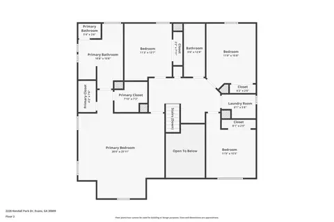 Floorplan - 2228 Kendall Park Dr, Evans, GA 30809 photo 1 of 3