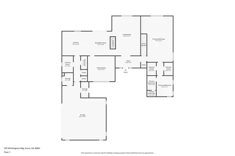 Floorplan - 709 Whittingtons Rdg, Evans, GA 30809 photo 1 of 2