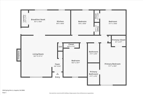 3526 Spring Glen Ln, Augusta, GA 30906