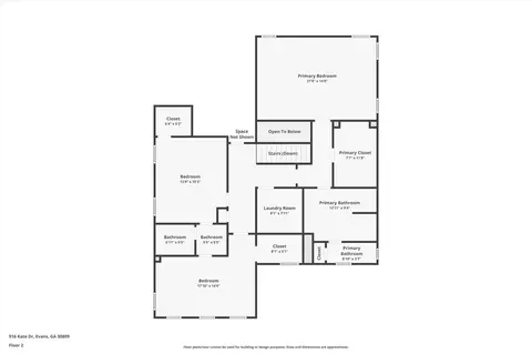 Floorplan - 916 Kate Dr, Evans, GA 30809 photo 3 of 3