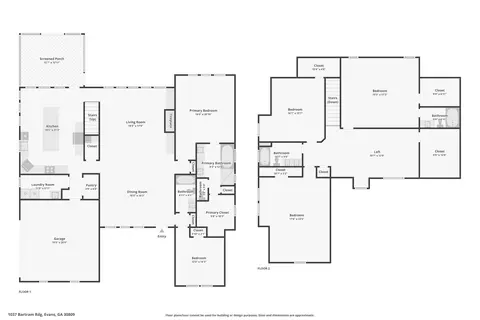 Floorplan - 1037 Bartram Rdg, Evans, GA 30809 photo 1 of 3