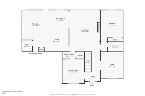 Floorplan - 325 Bella Rose Dr, Evans, GA 30809 photo 2 of 4