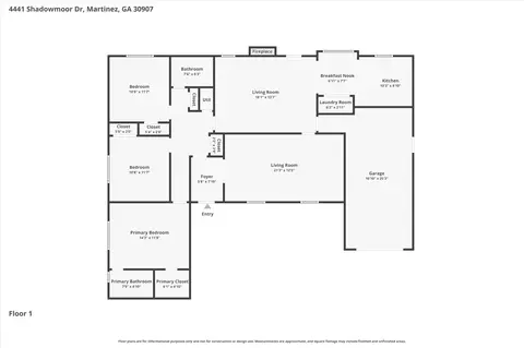 4441 Shadowmoor Dr, Martinez, GA 30907