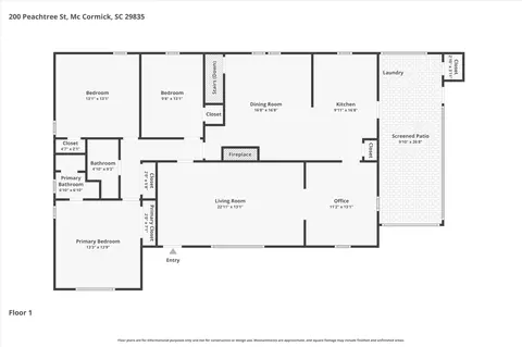 200 Peachtree St, Mccormick, SC 29835