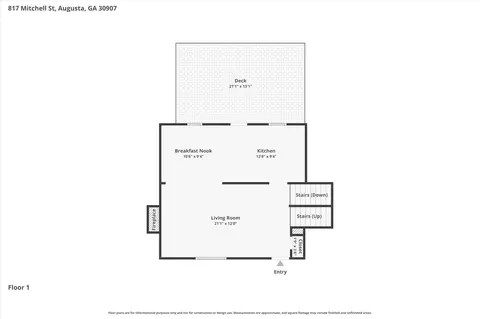 Floorplan - 817 Mitchell St, Augusta, GA 30907 photo 4 of 4