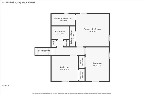 Floorplan - 817 Mitchell St, Augusta, GA 30907 photo 3 of 4