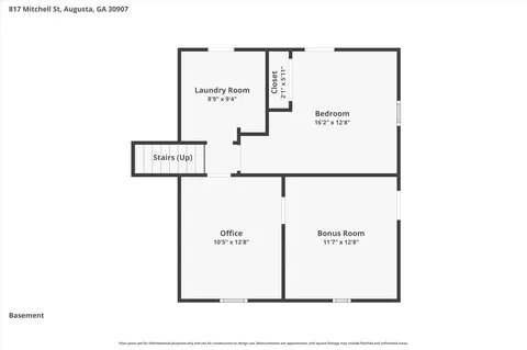 Floorplan - 817 Mitchell St, Augusta, GA 30907 photo 2 of 4