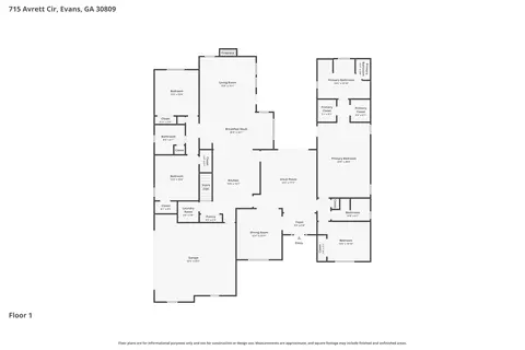 Floorplan - 715 Avrett Cir, Evans, GA 30809 photo 2 of 3