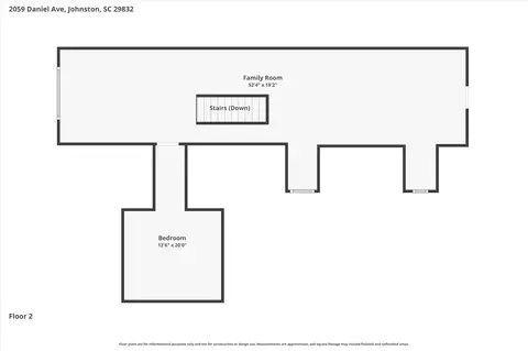 Floorplan - 2059 Daniel Ave, Johnston, SC 29832 photo 3 of 3