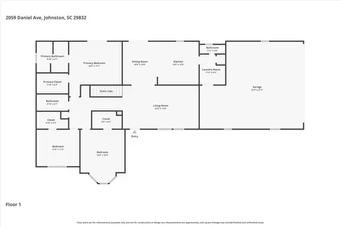 Floorplan - 2059 Daniel Ave, Johnston, SC 29832 photo 2 of 3