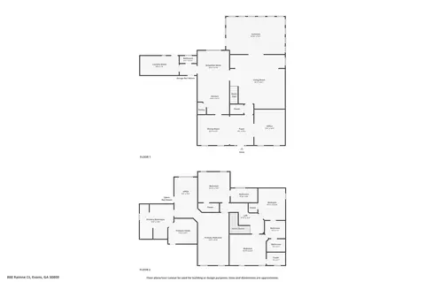 Floorplan - 888 Rainne Ct, Evans, GA 30809 photo 3 of 3