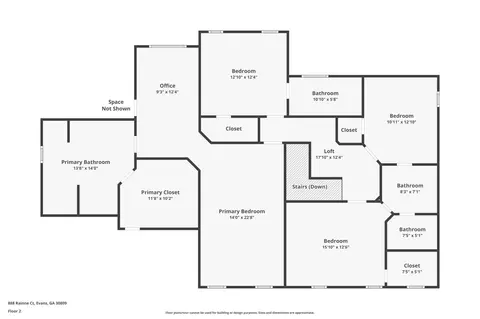 Floorplan - 888 Rainne Ct, Evans, GA 30809 photo 2 of 3