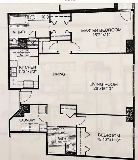 Floorplan - 1 7th St #1105, Augusta, GA 30901 photo 1 of 1