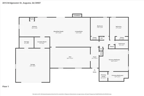 Floorplan - 2015 Bridgewater Dr, Augusta, GA 30907 photo 1 of 1