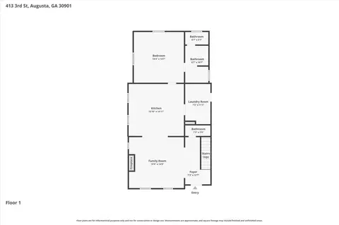 Floorplan - 416 3rd St, Augusta, GA 30901 photo 2 of 3
