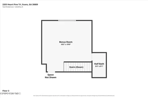 Floorplan - 2203 Heart Pine Trl, Evans, GA 30809 photo 3 of 3