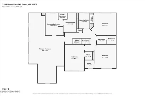 Floorplan - 2203 Heart Pine Trl, Evans, GA 30809 photo 2 of 3