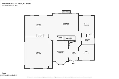 Floorplan - 2203 Heart Pine Trl, Evans, GA 30809 photo 1 of 3