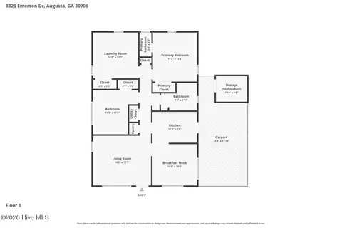 3320 Emerson Dr, Augusta, GA 30906