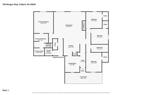 Floorplan - 160 Morgan Way, Colbert, GA 30628 photo 1 of 1