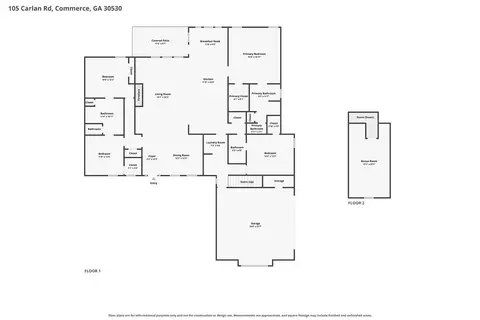 Floorplan - 105 Carlan Rd, Commerce, GA 30530 photo 1 of 1