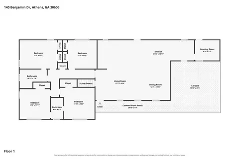 Floorplan - 140 Benjamin Dr, Athens, GA 30606 photo 2 of 3