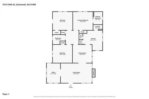 Floorplan - 315 E 54th St, Savannah, GA 31405 photo 1 of 1
