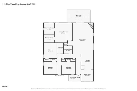 Floorplan - 119 Pine View Xing, Pooler, GA 31322 photo 1 of 1