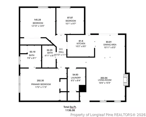 Floorplan - 2545 SW Longleaf Dr SW, Pinehurst, NC 28374 photo 1 of 1
