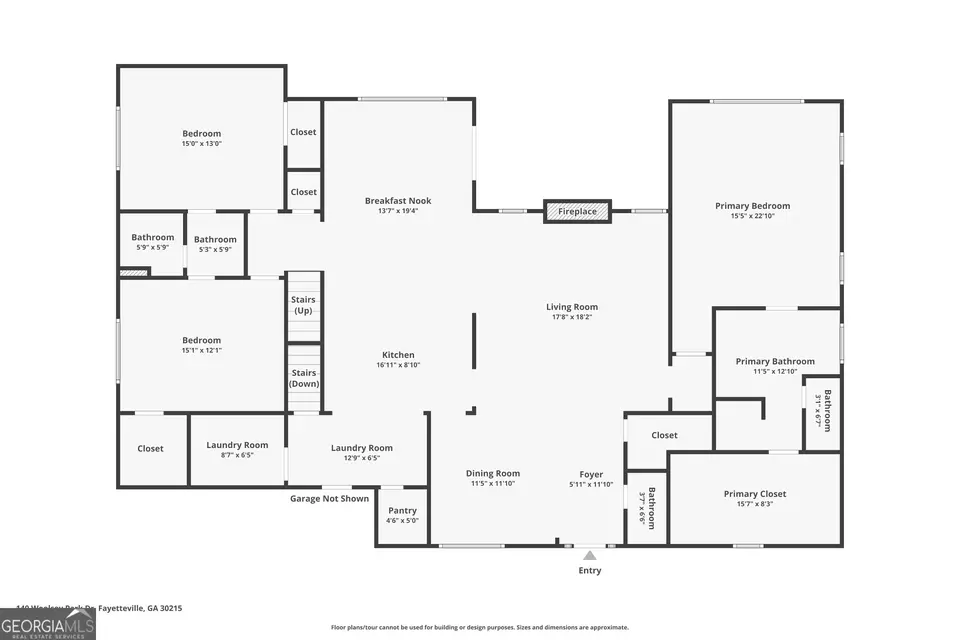 Floorplan - 140 Woolsey Park Dr, Fayetteville, GA 30215 photo 1 of 4