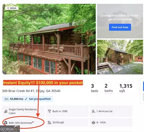 349 Briar Creek Rd, Ellijay, GA 30540