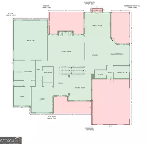 Floorplan - 115 Laurel Forest Dr, Tyrone, GA 30290 photo 2 of 4