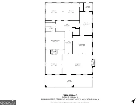 Floorplan - 427 E College St, Bowdon, GA 30108 photo 2 of 2