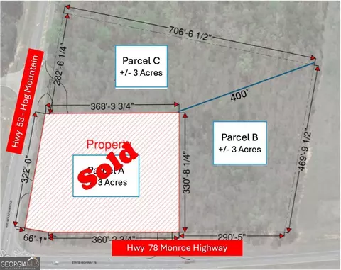6601 Hog Mountain Hwy - Hwy 53 #PARCEL B - 3 ACRES, Bogart, GA 30622