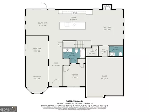 Floorplan - 622 Stream Ct, Fairburn, GA 30213 photo 2 of 2