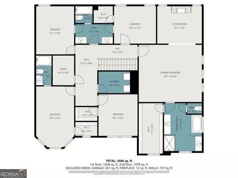 Floorplan - 622 Stream Ct, Fairburn, GA 30213 photo 1 of 2