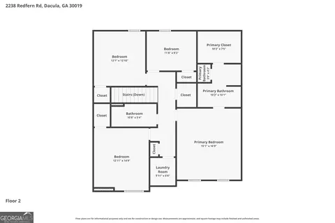 Floorplan - 2238 Redfern Rd, Dacula, GA 30019 photo 2 of 2