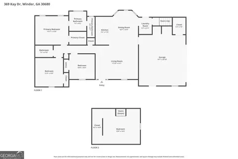 Floorplan - 369 Kay Dr, Winder, GA 30680 photo 1 of 2